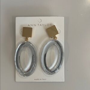 Ann Taylor Two-Tone Geometric Earrings